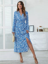 Bedrucktes Temperament-Schlitzkleid aus Europa und Amerika